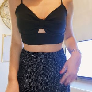 Cute Black Crop Top